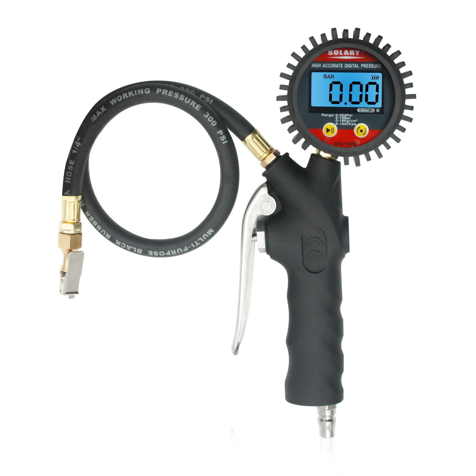 Solary Digital Tire Inflator with Pressure Gauge, 250 PSI Heavy Duty