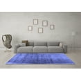 thumbnail image 3 of Ahgly Company Indoor Round Abstract Blue Contemporary Area Rugs, 4' Round, 3 of 4