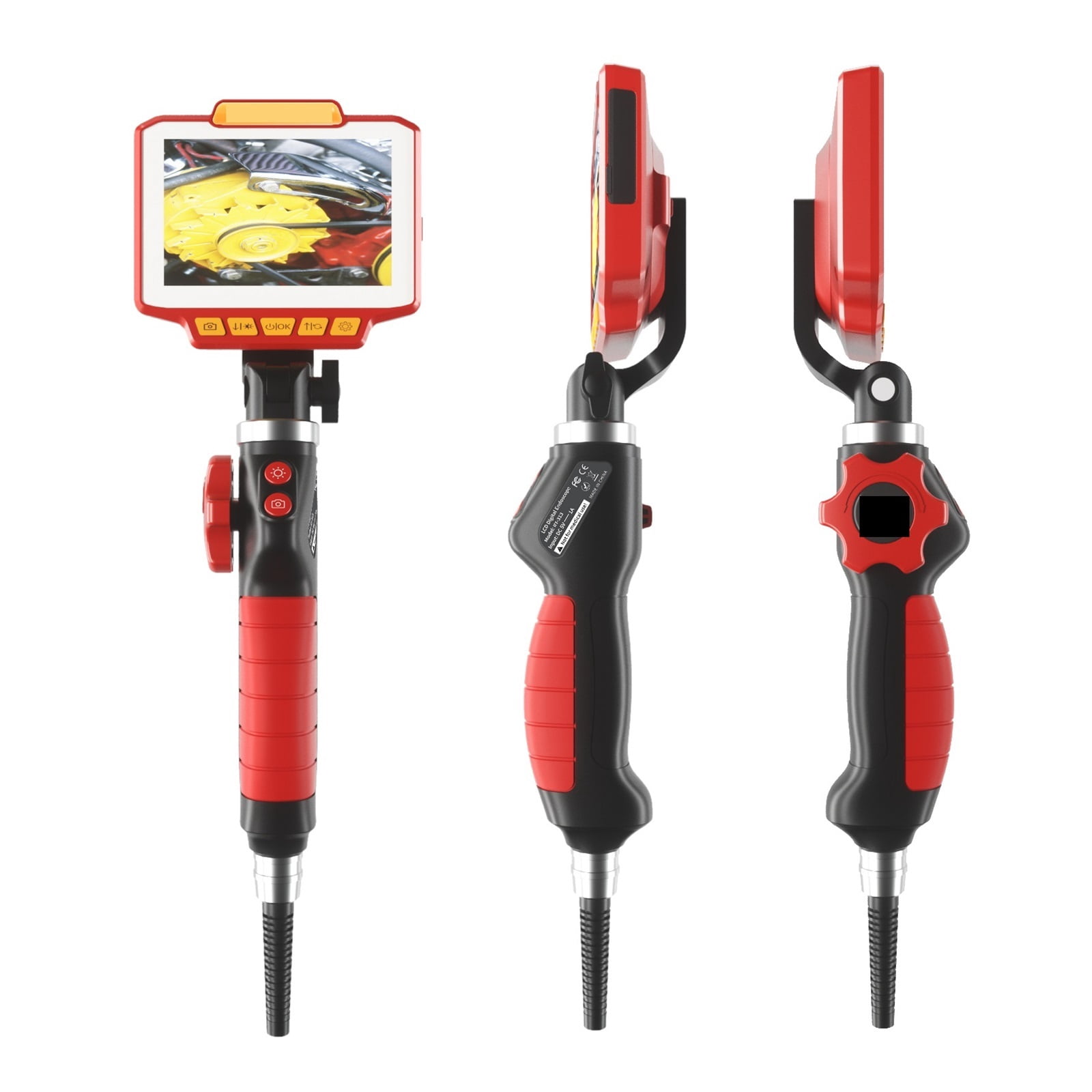 4.3Inch IPS Screen 2MP 1080P 6mm 2Way Articulate 180Degree Rotation Steering Industrial Endoscope Inspection Microscope Camera ,Stunning Clarity