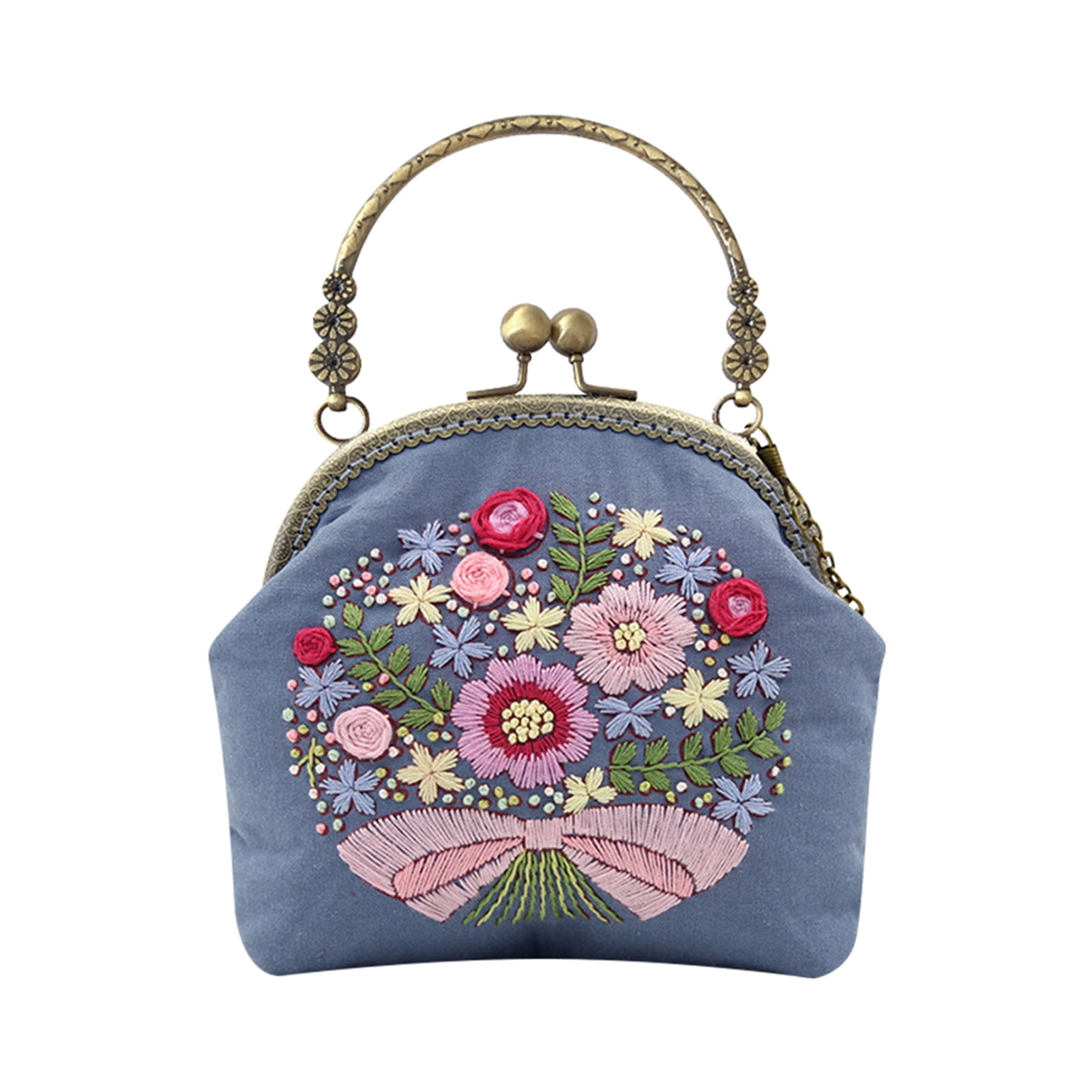 Bag Embroidery Kit Retro Style Handbag Crossed Bag Embroidery Making