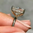 thumbnail image 4 of 3Ct Radiant Lab Created Diamond Solitaire Engagement Ring 14K Yellow Gold Plated, 4 of 4