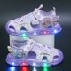 thumbnail image 2 of Disney Frozen Elsa Princess Girls' LED Sandals Summer Children's Sports Beach Pink Purple Girls' Soft Shining Shoes Size 25-3025-Insole 15.8 cm Gao Jinjia LED, 2 of 2
