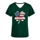thumbnail image 2 of TaTaai Ladies Holiday Print V Neck Pocket Tunic Short Sleeve Loose Fit Casual Nursing Top St Patricks Day Uniform Gift, 2 of 5