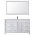 thumbnail image 3 of Wyndham Collection Daria 60" Mirror Wood Single Bathroom Vanity in White/Chrome, 3 of 5