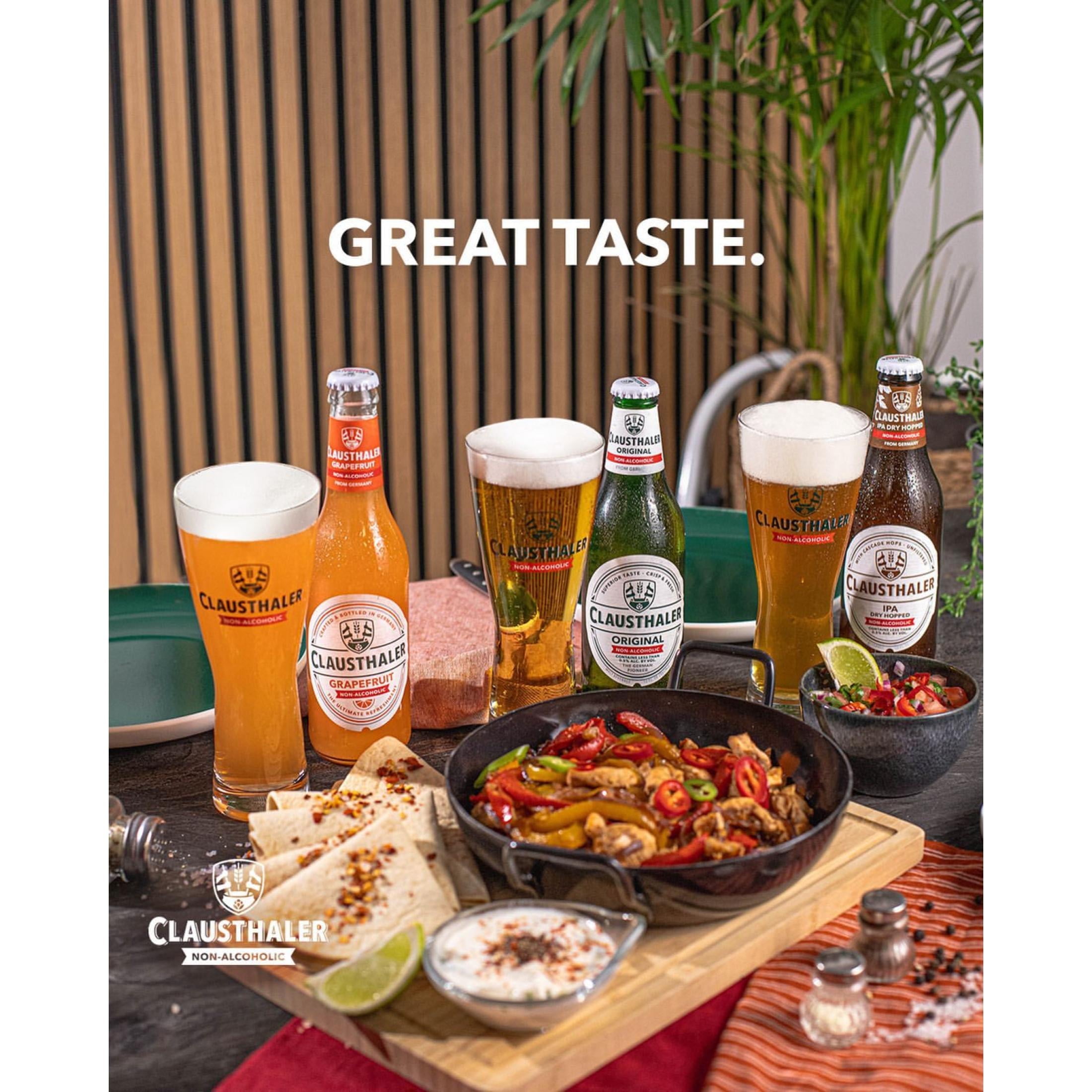 Clausthaler IPA Non-Alcoholic Imported Beer, 12 Fluid Ounces, Glass Bottles, 6 Pack, 0.5% ABV