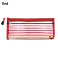 thumbnail image 1 of 1pc Solid Color Handbags Makeup Cosmetic Stationery Nylon Grid Mesh Pen Bag Cosmetic Storage Zipper Pencil Case red, 1 of 6