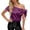 Dark Purple -BS24, variant on Inglocry Off The Shoulder Tops for Women Silk Satin Summer Short Sleeve Blouse Shirts Y2K Going Out Top Beach Vacation Hot Pink L