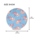 thumbnail image 4 of 60 Inch Round Tablecloth with White Lace Trim Fall Table Cover for Elegant Dining Decor Cartoon Shrimps Pattern, 4 of 8