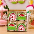 thumbnail image 2 of 12pcs Hangings Watermelon Style 4 Boxes Wooden Pendant Summer Simulation Watermelon Small Pendant, 2 of 5