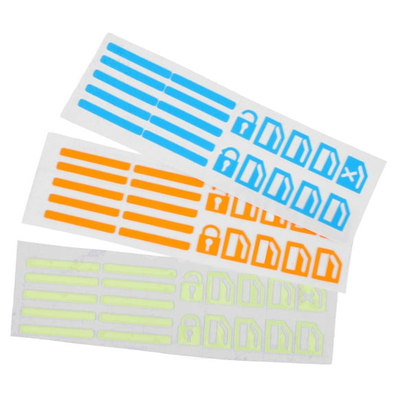 LULULION Glowing Car Button Stickers Easy Identification in Dark Assorted Color 3 Sheets