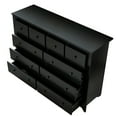 thumbnail image 4 of Aukfa Wood 10 Drawers Dresser,Wide Chest of Drawers Storage Cabinet for Living Room Bedroom, Black, 4 of 8