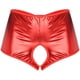 thumbnail image 3 of Ropa interior elegante para mujer, bragas sexis sin censura, disfraz sexual abierto en la entrepierna, pantalones cortos metálicos brillantes, calzoncillos abiertos a tope de tiro bajo, 3 of 5