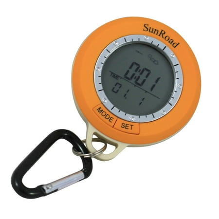 - Sunroad SR108S Mini LCD Backlight Digital Pedometer Altimeter Compass Thermometer Weather Forecast Time Date Outdoor Hiking Computer Waterproof Multi-function with Carabiner