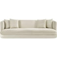 thumbnail image 3 of Meridian Furniture Alder Cream Velvet Sofa, 3 of 17