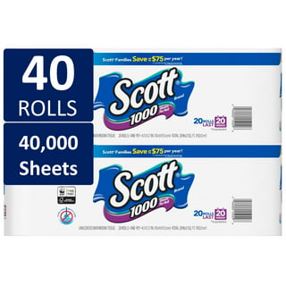 Scott 1000 Toilet Paper, 12 Rolls, 1,000 Sheets Per Roll (12,000