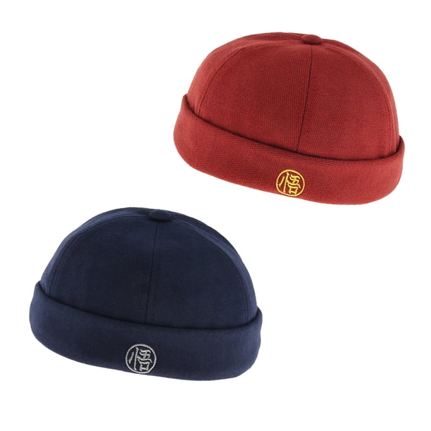 Gorro de Fieltro de Lana Sunnimix 2 Piezas Ajustable Azul Marino Rojo
