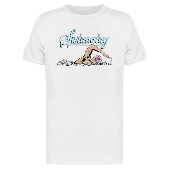 Swimming Graphic T-Shirt Men -Image by Shutterstock, Male Medium