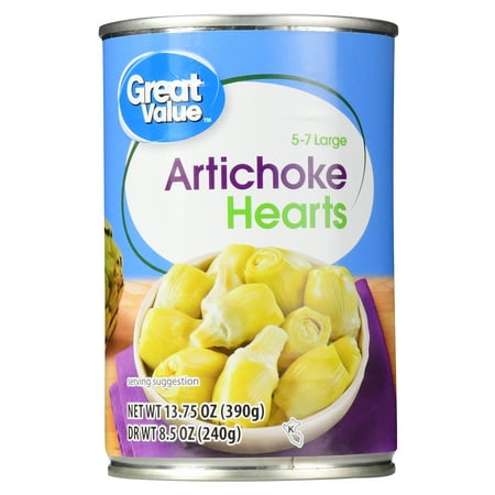 Great Value Artichoke Hearts, 5-7 Large, 13.75 oz (Best Brand Of Artichoke Hearts)