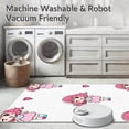 thumbnail image 5 of ODIKA 4'x6' Machine Washable Non-Slip Area Rug, Whimsical Cartoon Girl Bathroom Doormat Absorbent High Traffic Rug, Pink, 655697, 5 of 5