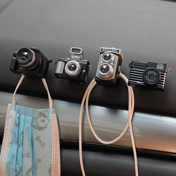 Jinsinto 4pcs Cord Clips, Camera Shaped Strong Self-adhesive Cable Holder Clips with Flash and Sound - Management System
