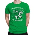 thumbnail image 2 of St. Patricks Day is Magical Leprechaun Riding a Unicorn Men's T-shirt, 2 of 3