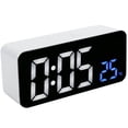 thumbnail image 3 of Reloj despertador digital junto a la cama Espejo electrónico multifuncional Detección de temperatura Oficina de control de sonido, 3 of 5