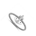 thumbnail image 4 of Anchor Rope Nautical Thin Thumb Ring .925 Sterling Silver Band Jewelry Female Male Unisex Size 7, 4 of 4