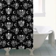 thumbnail image 4 of Black Skeleton Rose Moon Pattern Shower Curtain 84"x72" ,Bathroom Decorative Shower Curtains Set with 12 Hooks,Modern Waterproof Washable Shower Curtain, 4 of 6