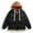 Black, variant on Xzbqbs Puffer Jacket Men with Hood Fake Two Pieces Full Zip Up Winter Coat Warm Thickened Insulated Quilted Ski Outwear Down Jackets
