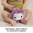 thumbnail image 6 of Fisher-Price Sing & Go Purple Monkey Plush Baby Stroller Sensory Toy for Newborns, 6 of 8