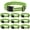 C-10pcs Green Belts, variant on 10 Pack Reflective Running Vests with Bands, High Visibility Safety Reflective Reflector Vest Running Gear for Night Walking Cycling Hiking Jogging