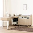 thumbnail image 2 of Pemberly Row L-Shaped Desk with Power Bar Soft Elm and White Pemberly Row, 2 of 3