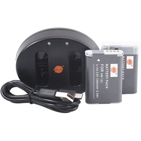 Norifon NB-12L USB Camera Battery Charger - Compatible With Canon Legria Mini X, PowerShot G1X Mark II, N100 & More