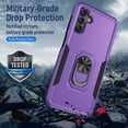 thumbnail image 5 of for Samsung A13 5G case, Galaxy A13 5G case, [Military Grade] with HD Screen Protector Magnetic Ring Kickstand Car Mount Protection Armor Phone Case Cover for Samsung Galaxy A13 5G, Purple, 5 of 15