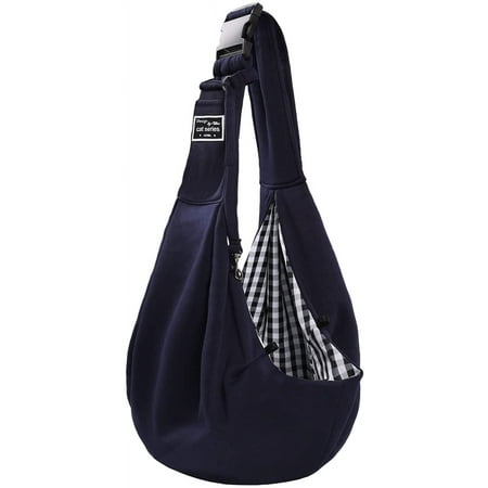 Municipal Dog Sling Carrier Bag with Hands-Free Reversible Belts  Safe Comfortable Adjustable Crossbody Shoulder Outdoor Travel Pet Tote Suitable for Small Pet Cat Puppy up to 12 lb (Blue Wave)