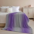 thumbnail image 2 of Throw Blanket for Couch Ombre Grey Purple Soft Fleece Flannel Blankets Cozy Lightweight Blanket for Home Sofa Living Room Gradient Color Bed Throws 60" x 80", 2 of 9