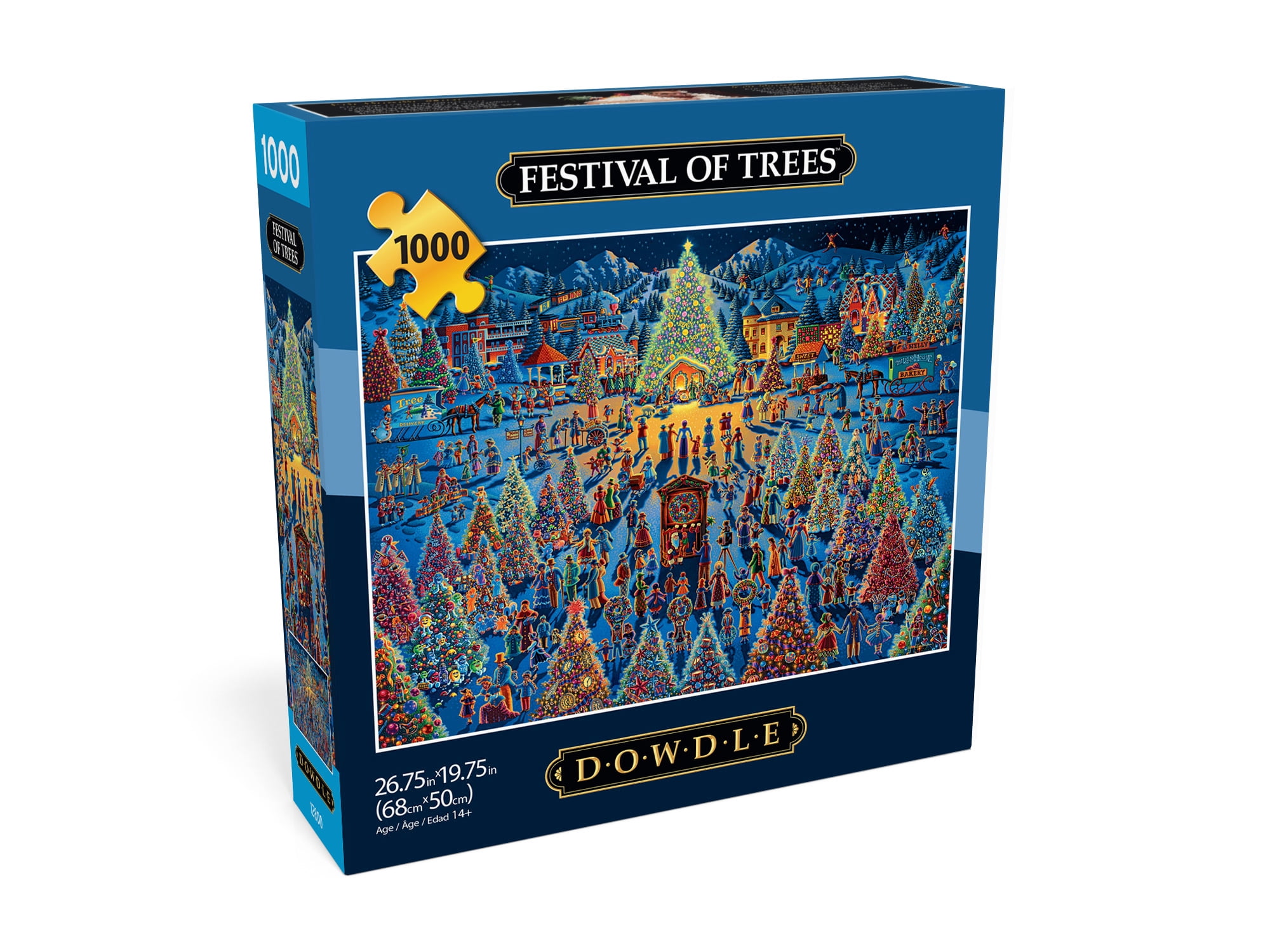 Buffalo Games Dowdle Festival of Trees Puzzle imbriqué de 1000 pièces pour adultes de 14 à 99 ans