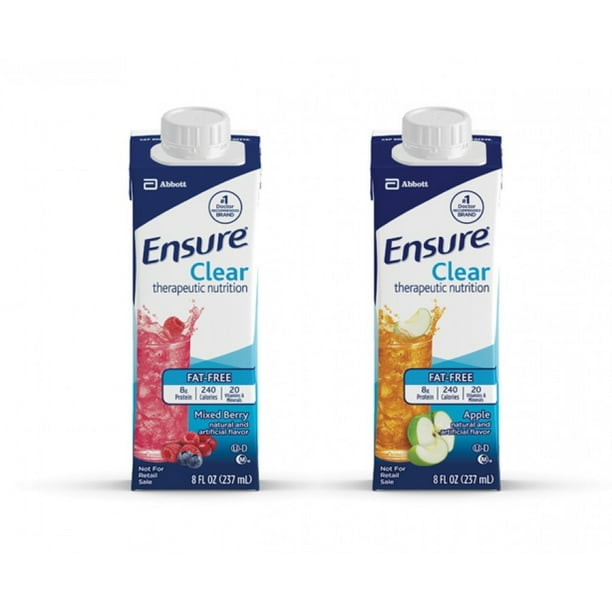 Ensure Clear Liquid Drink, Mixed Berry, 8 oz, Case (24 ct), Recloseable