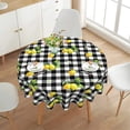 thumbnail image 6 of Lemon Tablecloth Washable Reusable Anti-Wrinkle Round Tablecloth 60 Inch for Home Parties Indoor Dinner and Outdoor Picnic Kitchen Dining Decor, 6 of 6
