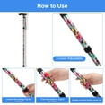 thumbnail image 2 of SupreGear Folding Walking Cane with T-Handle, Lightweight Adjustable Mobility Stick, 5 Height Settings, White Floral, 2 of 7