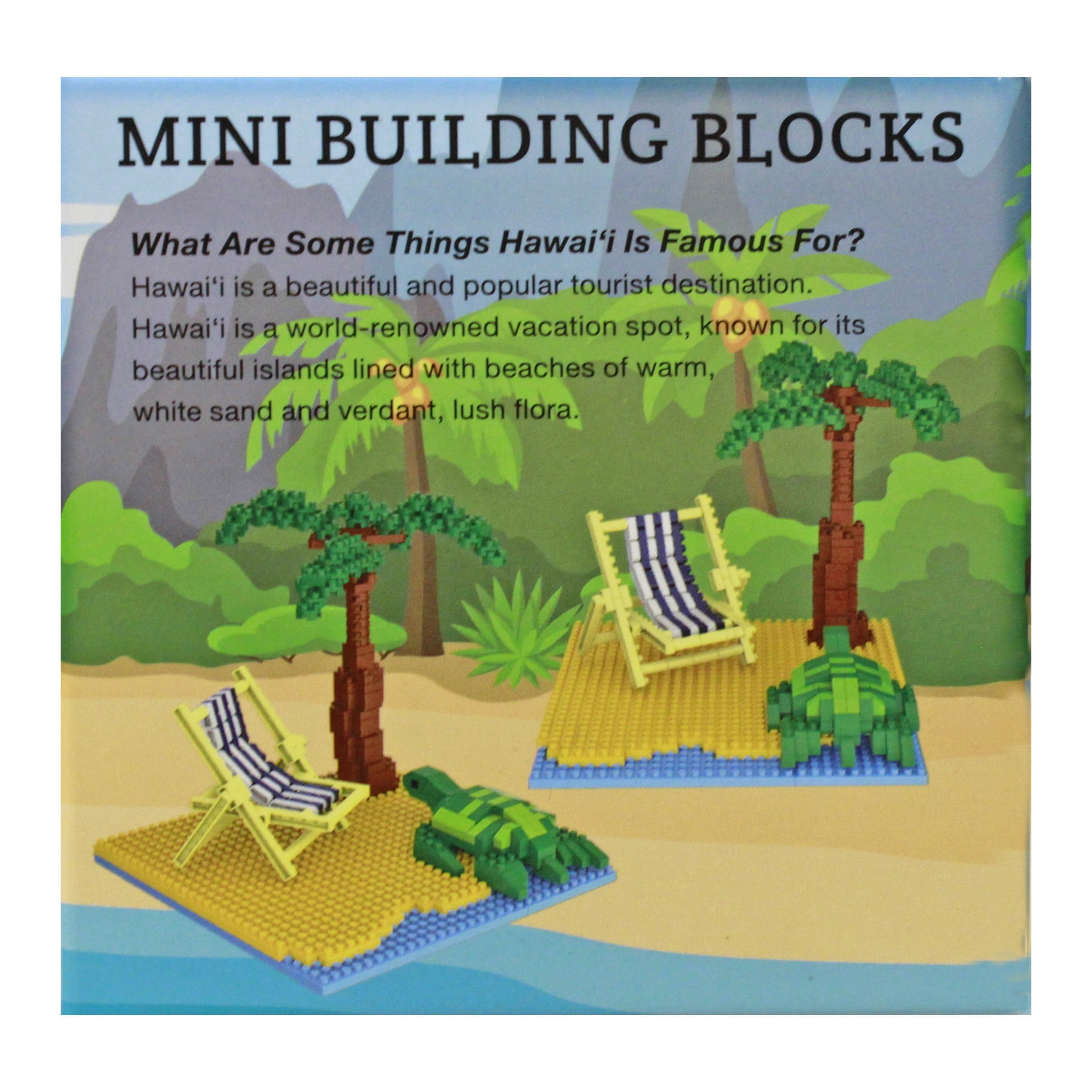 Hawaiian Collectible Hi Mini Building Blocks Beach Scene