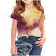 thumbnail image 2 of Blusas y camisas de manga corta con cuello redondo Camiseta estampada de manga corta para niños Cuello redondo Media manga Casual Versátil Top de poliéster para niñas, 2 of 5