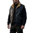 thumbnail image 5 of Mens Sleeveless Jackets Stand Up Collar Zip Up Fleece Lined Motorcycle Thicken Warm Winter Jacket Black S, 5 of 7