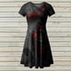 thumbnail image 2 of Mujeres de Halloween Sexy Casual cuello redondo vestidos de verano Midi longitud Swing verano estampado playa A-line vestido de manga corta Pompotops  ghjkhdj14990, 2 of 4