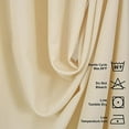 thumbnail image 3 of 3S Brother's Home Decorative Cream Curtains Extra Wide Extra Long Luxury Colors Linen Look Custom Made 5-25 Feet Made in Turkey Hang Back Tab ( 1 Panel ) Home Décor (52"Wx180"L), 3 of 6
