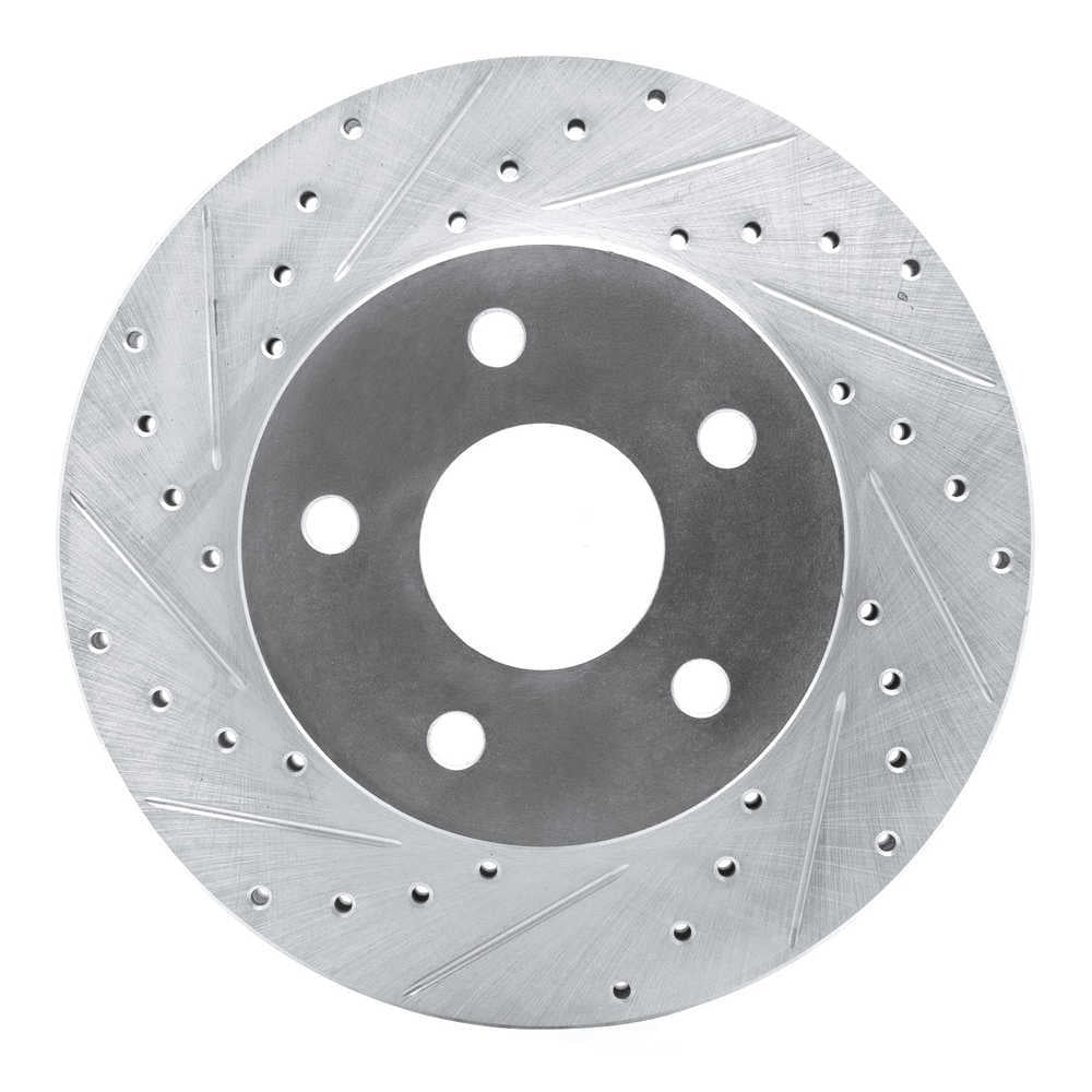 Dynamic Friction Company 631-42024L DFC Brake Rotor - Drilled And Slotted - Silver