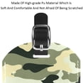 thumbnail image 4 of Square 2Pack PU Leather Camouflage Cruise Luggage Tag with Privacy Cover and Name ID Tag for Travel Handbags Backpacks Luggage Tags, 4 of 6