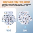 thumbnail image 5 of 3 Pack Premium Reusable Doggie Diapers，High Absorbency Leak-Proof Puppy Diapers for Female Dog in Heat, Period, Incontinence, Excitable Urination Girl Dog Diapers Dress, 5 of 9