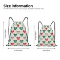 thumbnail image 2 of Honeii Sac à Dos à Cordon Imprimé Rétro, Sacs à Cordon Sac à Dos de Gym Sac de Sport Sac à Cordon-Moyen, 2 of 6