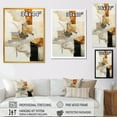 thumbnail image 4 of Designart "Sunset Collage Gold and Grey Brilliance IV" Abstract Framed Wall Art - Modern Grey Abstract Collages Bedroom Framed Canvas Wall Art, 4 of 6